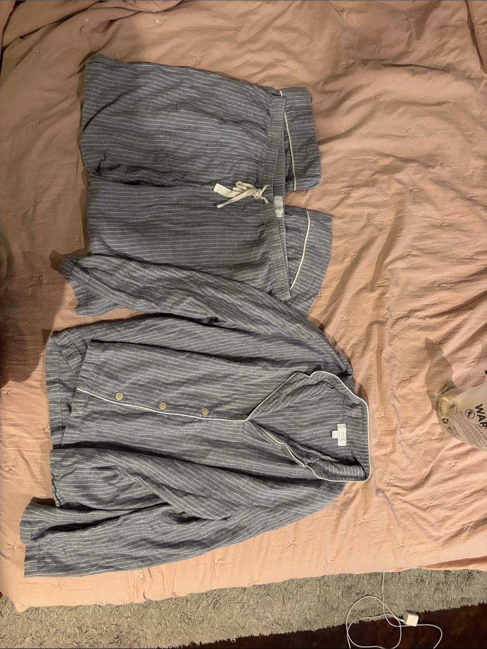GAP Blue and White Pinstripe Pajama Set